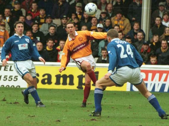 Action from Motherwell's clash with St Johnstone in March 1999.