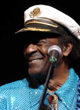 FOR NEWS/ FEATURES
Chuck Berry playing at the Edinburgh Playhouse June 2004