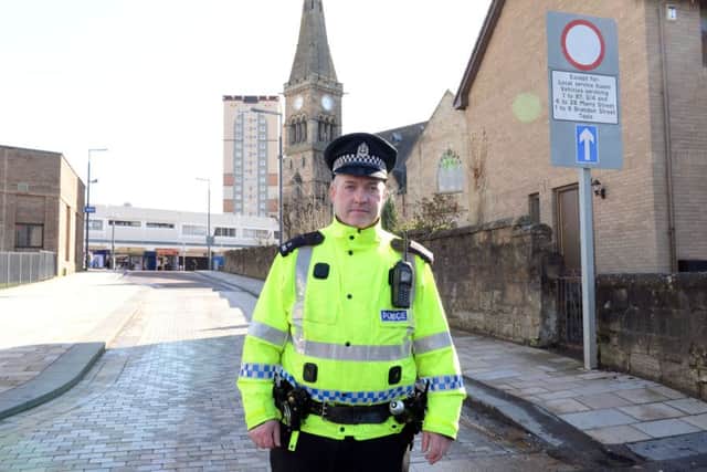 PC Brian Ratcliffe is warning drivers who ignore no entry sign in Pollock Street