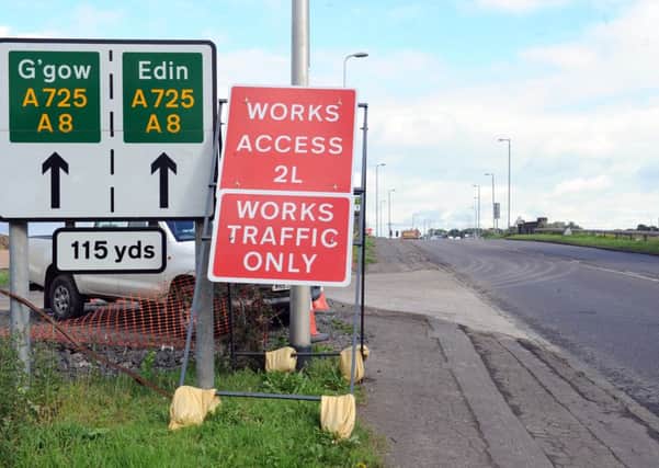 Glasgow-bound drivers won't have access to A8 from Bellshill