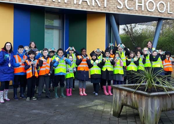 Tinto Primary kids helped replenish brown trout stock
