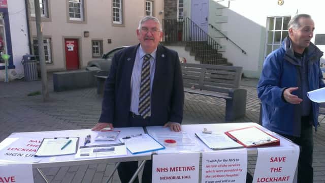 Ed collecting signatures in the High Street for the Lockhart petition
