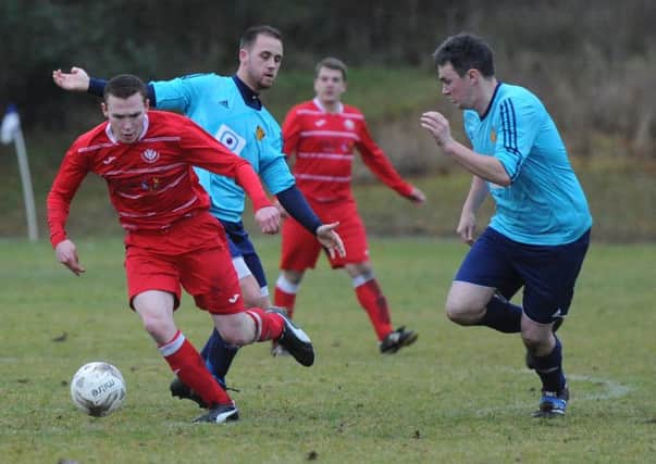 Campsie Minerva (in red) enjoyed a good win but Harestanes (in blue) lost heavily.