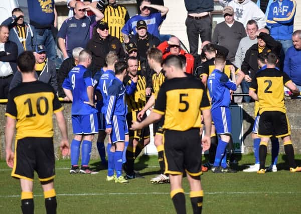 Rob Roy left Auchinleck furious at the home side's winner. (pic by Neil Anderson)