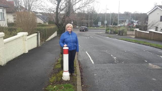 Kate Waddell wants the council to re-paint Nethermains Road in Milngavie before there's an accident.