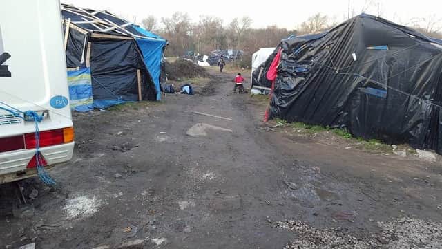 The former 'Jungle' refugee camp in Calais.