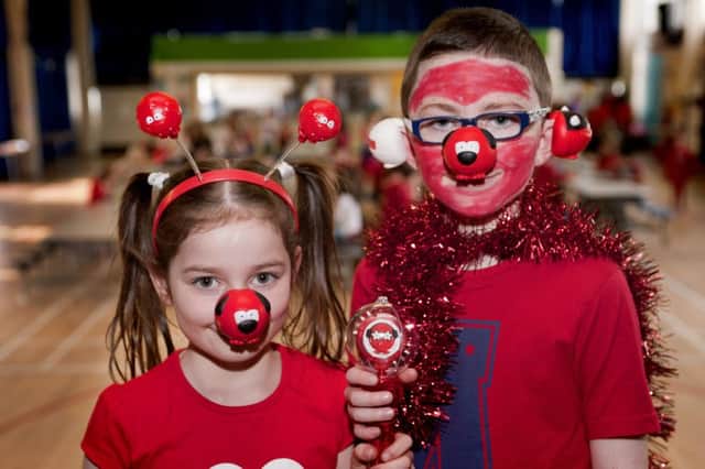 Balmuildy Primary School pupils enjoy Red Nose Day