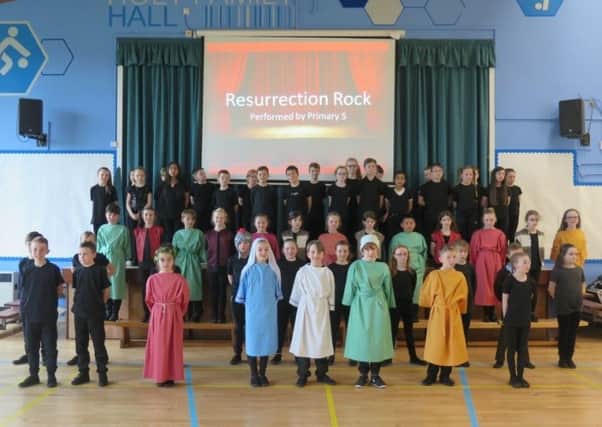 Holy Family Primary rock for charity