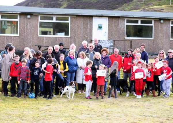 Protest at Wanlockhead over sale of the bowling pavilion.