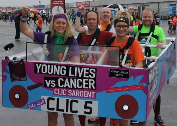 David Hepburn from Bothwell (centre) and the rest of the Mystery Inc team (l-r) Meg Walker, Ceyhun Uzun, Holly Bishop and Andy Sharpe