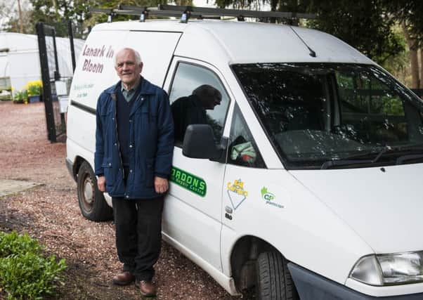 Ernest Romer, with the familiar van which has been condemned and will not be able to pass an MOT.  Picture Sarah Peters.