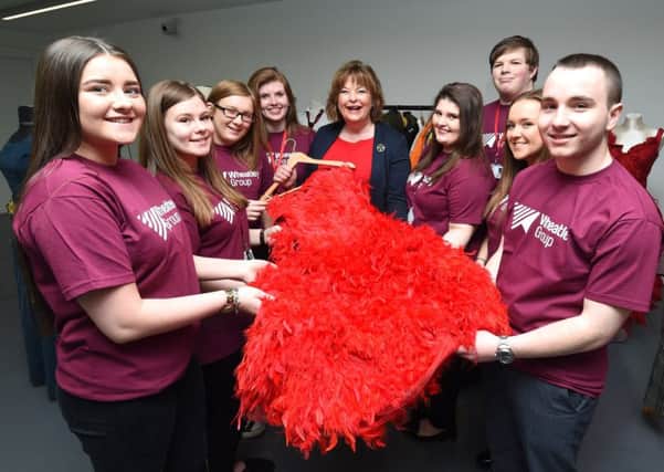 Wheatley Group Modern Apprentices meet Culture Secretary Fiona Hyslop at the National Theatre of Scotland's new facility, Rockvilla to launch First Nights, a new partnership between the National Theatre of Scotland and Wheatley Foundation to give young people living in Wheatley homes their first opportunity to experience live theatre.