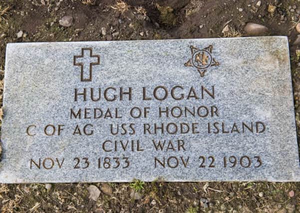Hugh Logan's gravestone in Lanark Cemetery. Picture Sarah Peters.