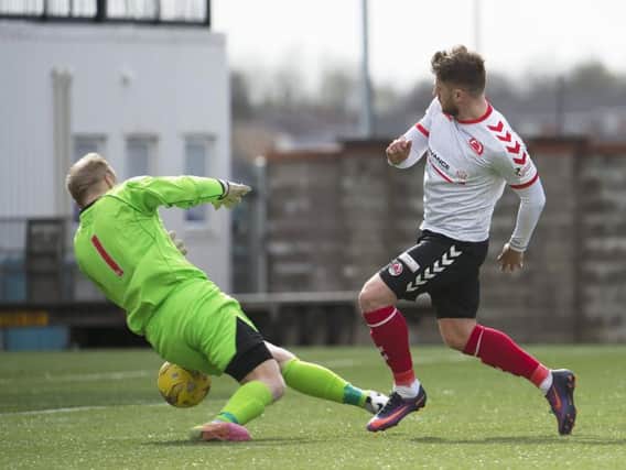 Goodwillie gets his first goal against Elgin.