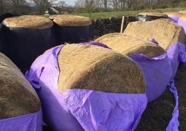 The bales were vandalised over the Easter weekend