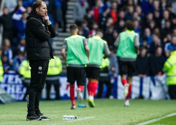 Alan Archibald saw his side lose to Rangers for a third time this season