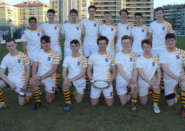 The High School rugby team before their match with Portugal Under-18s