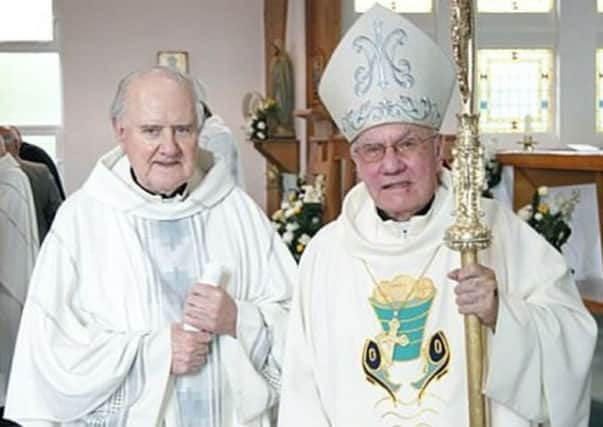 Monsignor Jack Burns (left) with Bishop Emeritus of Motherwell Joe Devine