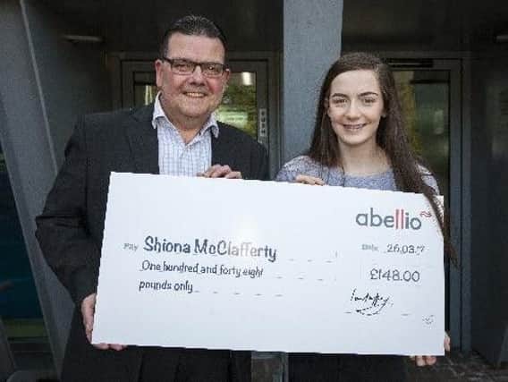 Lanark swimmer Shiona McClafferty is heading to the Deaflympics thanks to the backing of sponsors including Abellio.