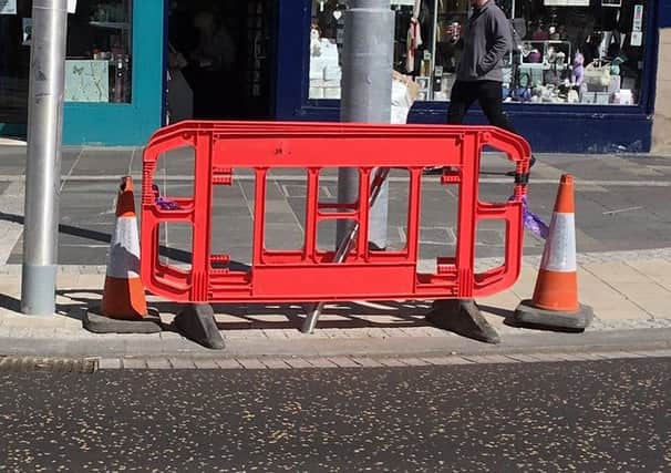Another day, another damaged bollard at Kirkintilloch's shared space
