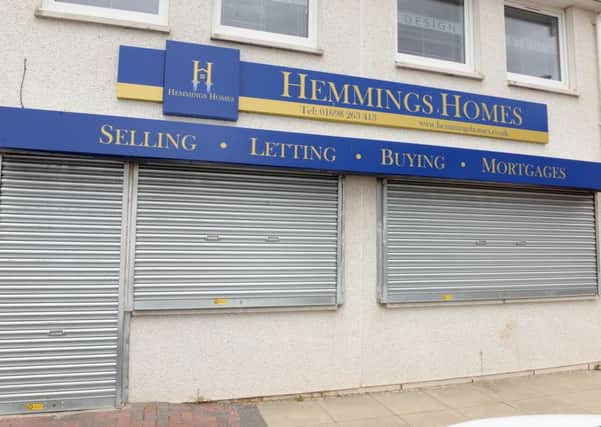 Hemmings Homes office in Leven Street was still open for business this week