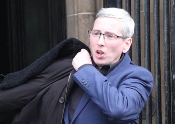 Christian Calderwood outside Stirling Sheriff Court. Picture by Tim Bugler.