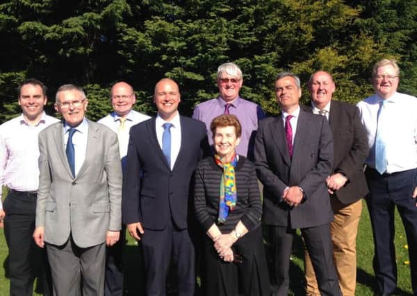 Tory councillors pictured with Jackson Carlaw and Maurice Golden