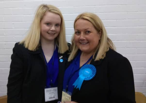 Support from daughter Alyssa, 13, for new Carluke councillor Poppy Corbett