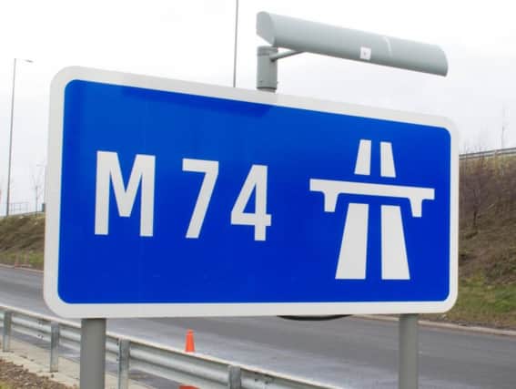 M74 - link road will be closed.