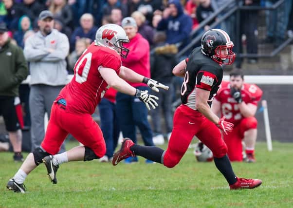 Running back Scott Widdowson in action for East Kilbride Pirates (pic by Duncan Gray)