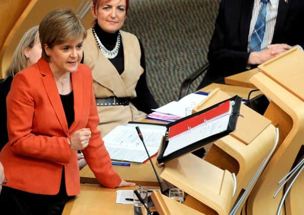 First Minister Nicola Sturgeon said Scotland must not allow terrorism to triumph. Pic: Lisa Ferguson.