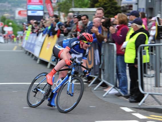 Katie Archibald in full flight during Tuesdays race in Motherwell (Pic by Alan Watson)