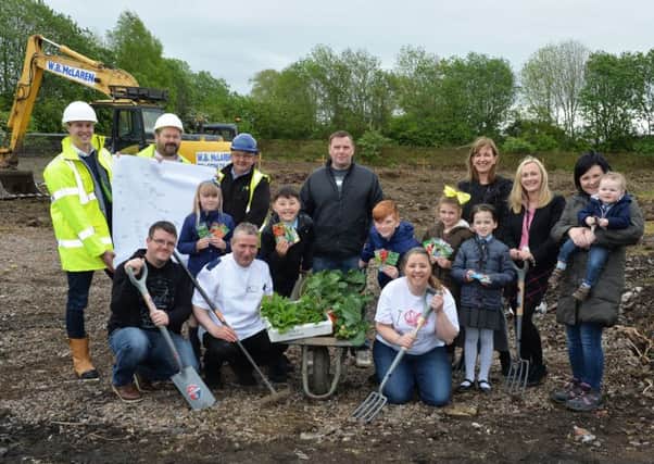 Kirklee Road Community Allotment Association got together with architects and contractors to celebrate the start of the work in Mossend
