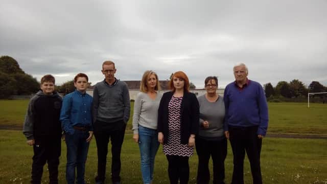 Councillor Meghan Gallacher, third from right, with residents at the park