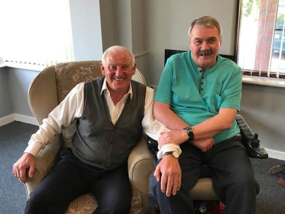 Former team-mates Bobby Watson (left) and Brian Heron have been reunited for the first time in 45 years (Submitted pic)