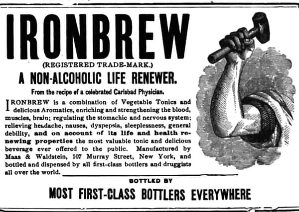 Advertisement for Ironbrew by Maas and Waldstein, c. 1889.