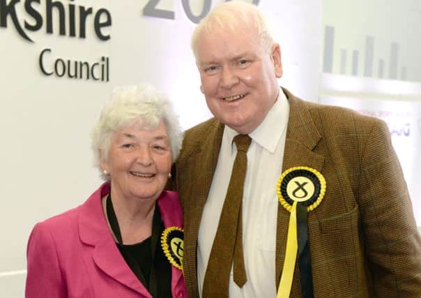 Councillor Tom Johnston with his wife Catherine, both are former teachers