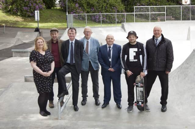 Pictured at the opening are (l-r) Gillian Telfer, Callum Christie, Cllr Gibbons, Cllr Goodall, Paul Curran, Scott McMillan and Gordon Strain