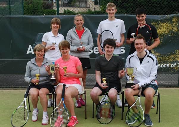 Winners at Bearsden Tennis Club's annual tournament