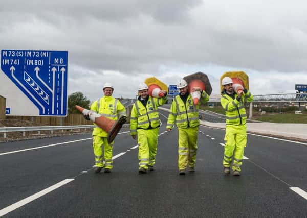 The motorways may be open, but there is still construction work going on