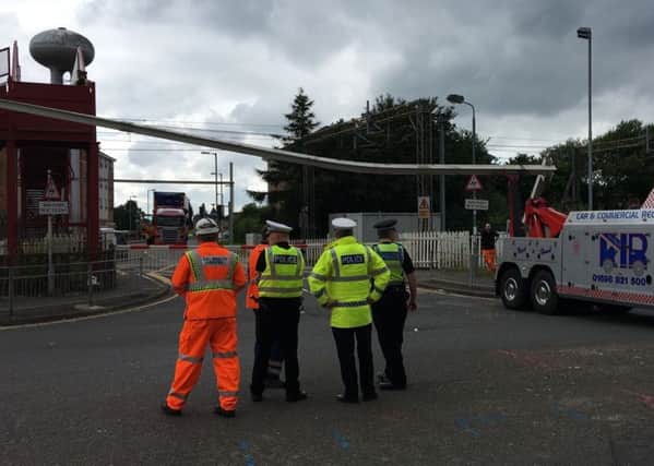 Network Rail tweeted a picture showing the lorry is now free, but the damage left behind