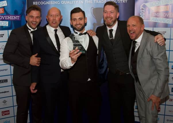 The Silver Birch Interiors team celebrate being named Scotlands Best Kitchen Company 2017 in the Scottish Home Improvement Awards