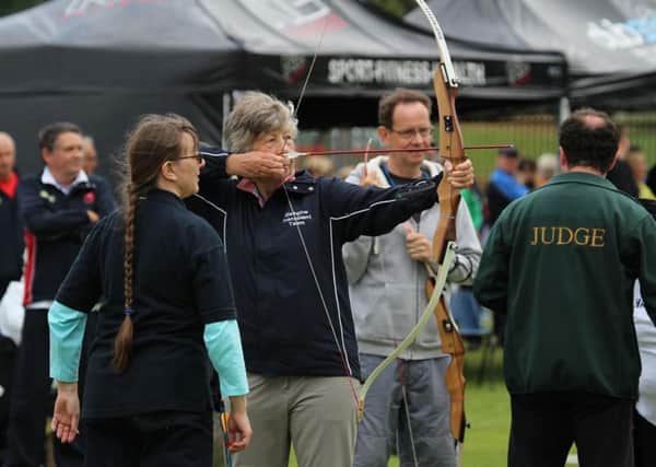 Suzanne Swinson enjoyed learning archery for the first time at the British Transplant Games.