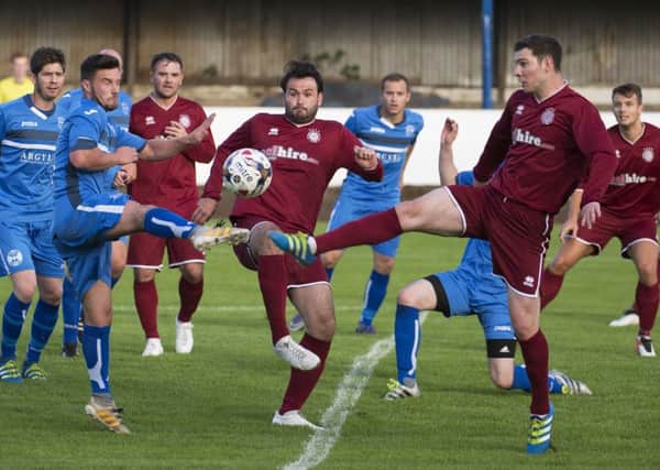 Action from Kilsyths friendly with Linlithgow Rose.