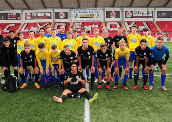 Cumbernauld Colts and Nomads FC from Tenerife played a challenge match at Broadwood