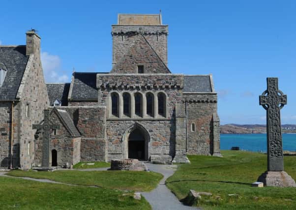 Tom Devine has nominated the door of Iona Abbey through which he led his daughter on her wedding day. Pic: Robert Perry/TSPL.