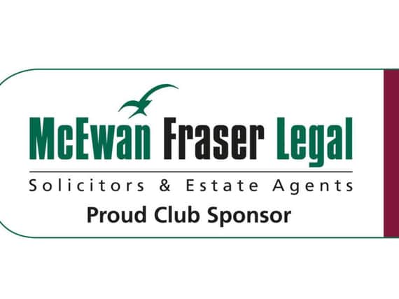 Motherwell's main sponsor is McEwan Fraser Legal