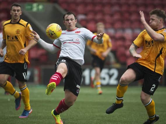 David Gormley in action during last month's Betfred Cup tie with Annan