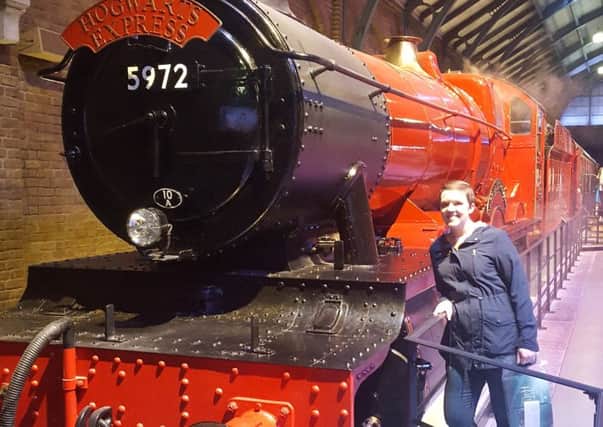 Lauren Magunnigal, from Motherwell, with the Hogwarts Express