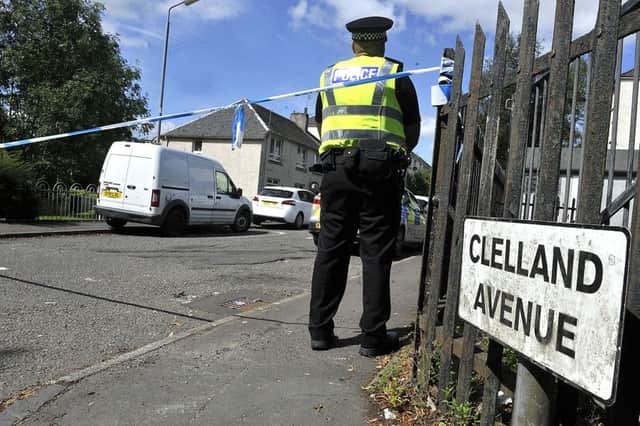 Police attend the scene at Clelland Avenue last week